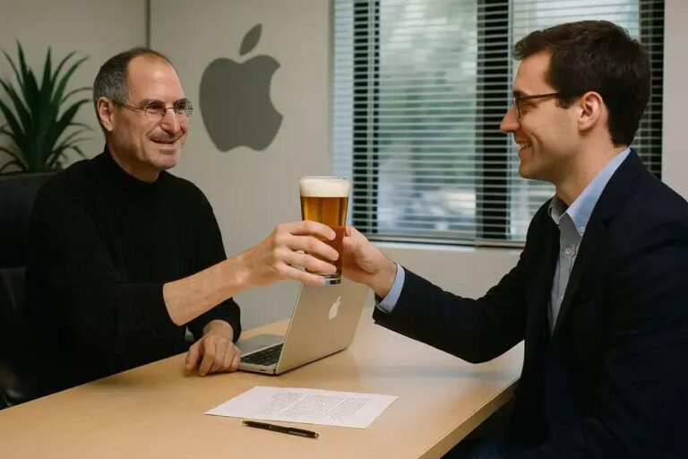 O surpreendente teste da cerveja de Steve Jobs em entrevistas