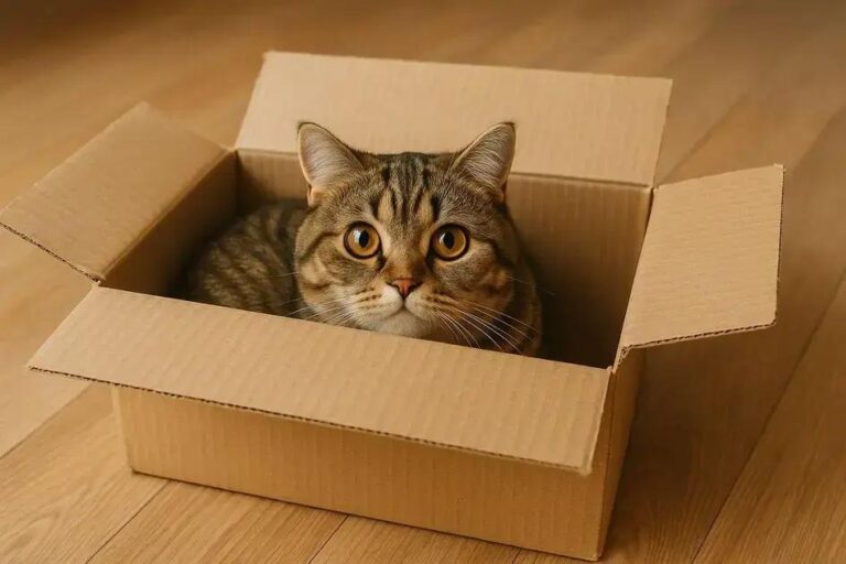 Por que os gatos preferem caixas de papelão?