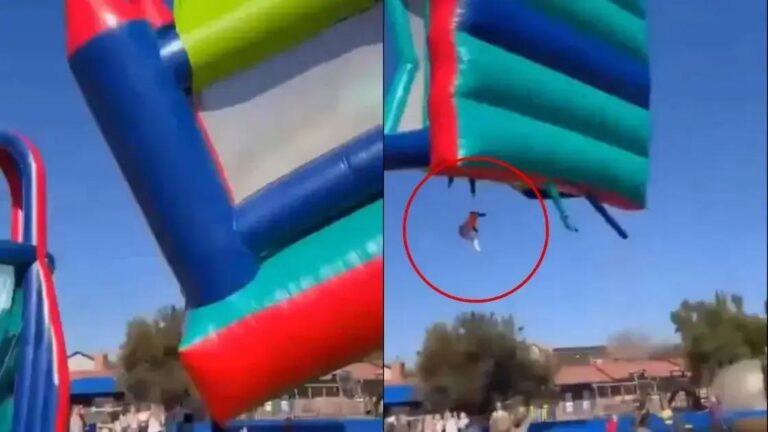 Tragédia em evento escolar: crianças arremessadas de castelo inflável